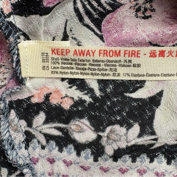 NWT Free People Intimately Stevie Printed Maxi Slip Dress Size S Graphite Combo - Picture 11 of 13